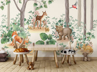 Hayvanları Bambi Sevimli Orman Duvar Kağıdı Poster