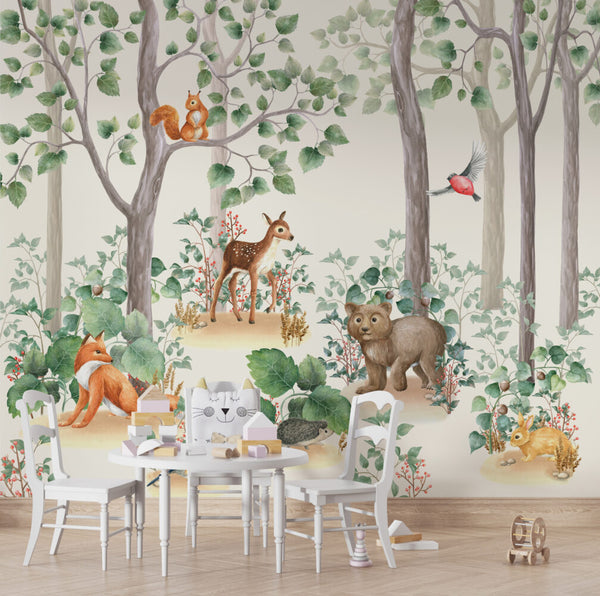 Hayvanları Bambi Sevimli Orman Duvar Kağıdı Poster