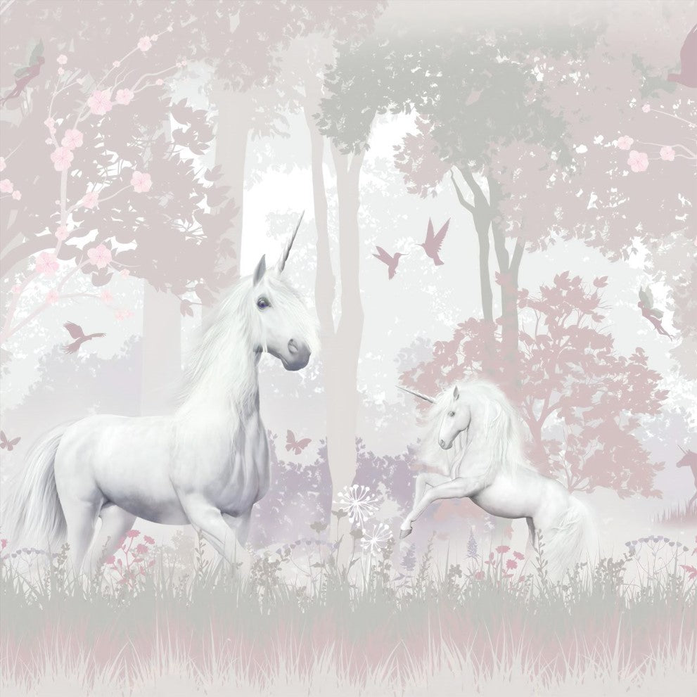 Ormanı Fantastik Unicorn Duvar Kağıdı Poster