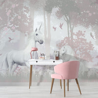Ormanı Fantastik Unicorn Duvar Kağıdı Poster