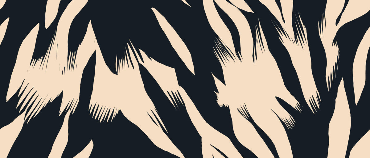 Abstract Fırça Deseni Siyah Beyaz Duvar Kağıdı Poster