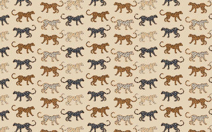 Retro Leopar Desenli Duvar Kağıdı