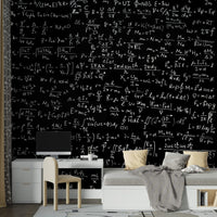 Matematik Formülleri Kara Tahtada Duvar Kağıdı Poster