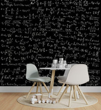 Matematik Formülleri Kara Tahtada Duvar Kağıdı Poster