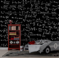 Matematik Formülleri Kara Tahtada Duvar Kağıdı Poster