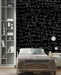 Matematik Formülleri Kara Tahtada Duvar Kağıdı Poster