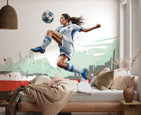 Yıldızı Kadın Futbol Duvar Kağıdı Poster