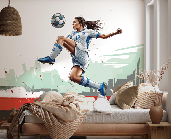Yıldızı Kadın Futbol Duvar Kağıdı Poster