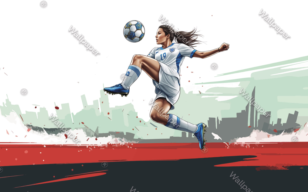 Yıldızı Kadın Futbol Duvar Kağıdı Poster