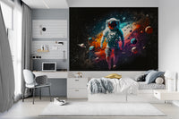 Astronot Uzay Boşluğunda Duvar Kağıdı Poster