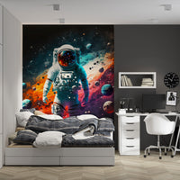 Astronot Uzay Boşluğunda Duvar Kağıdı Poster