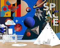 Astronot Gezegenli Duvar Kağıdı Poster