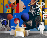 Astronot Gezegenli Duvar Kağıdı Poster