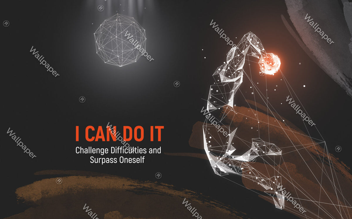Özel Tasarım "I CAN DO IT" Duvar Kağıdı Poster