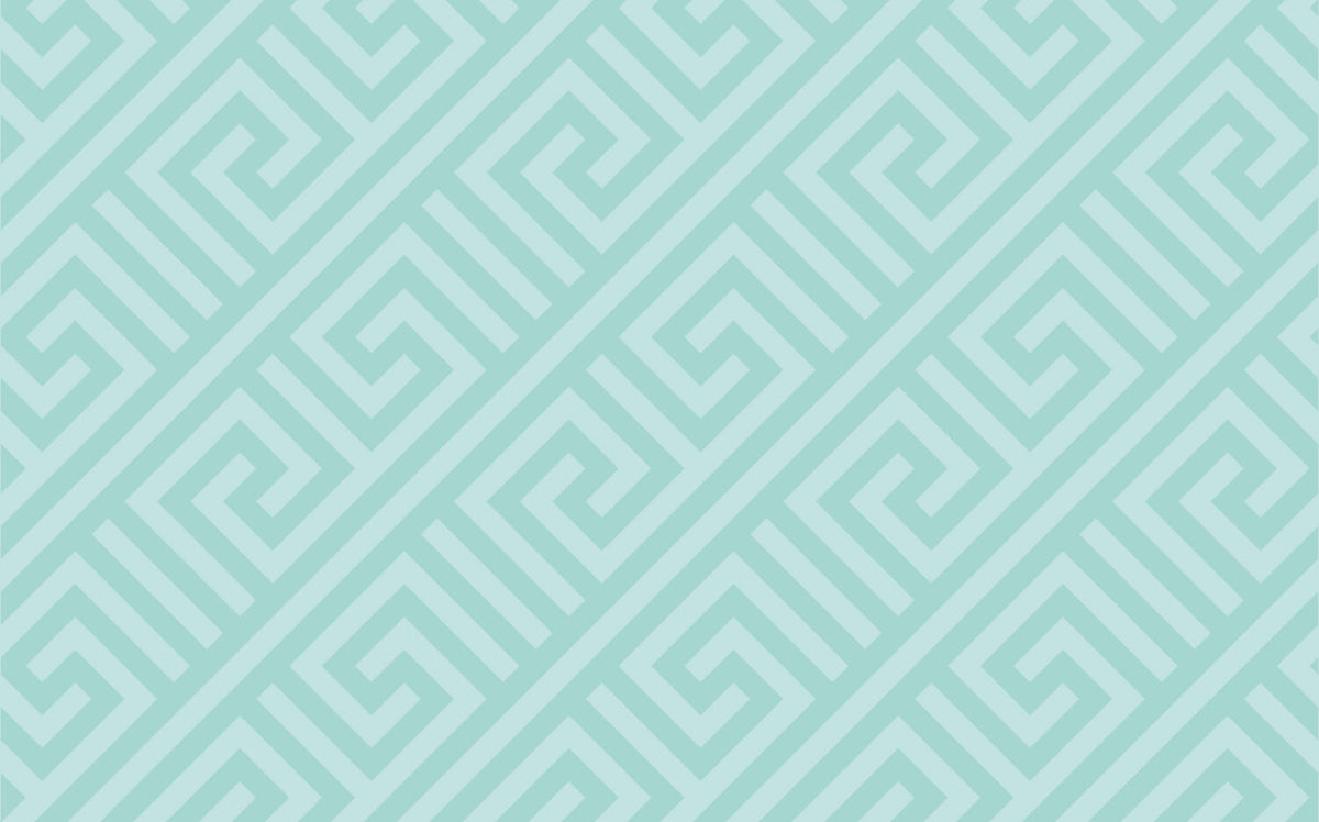Geometrik Desen Mint Yeşil Renkte Duvar Kağıdı Poster